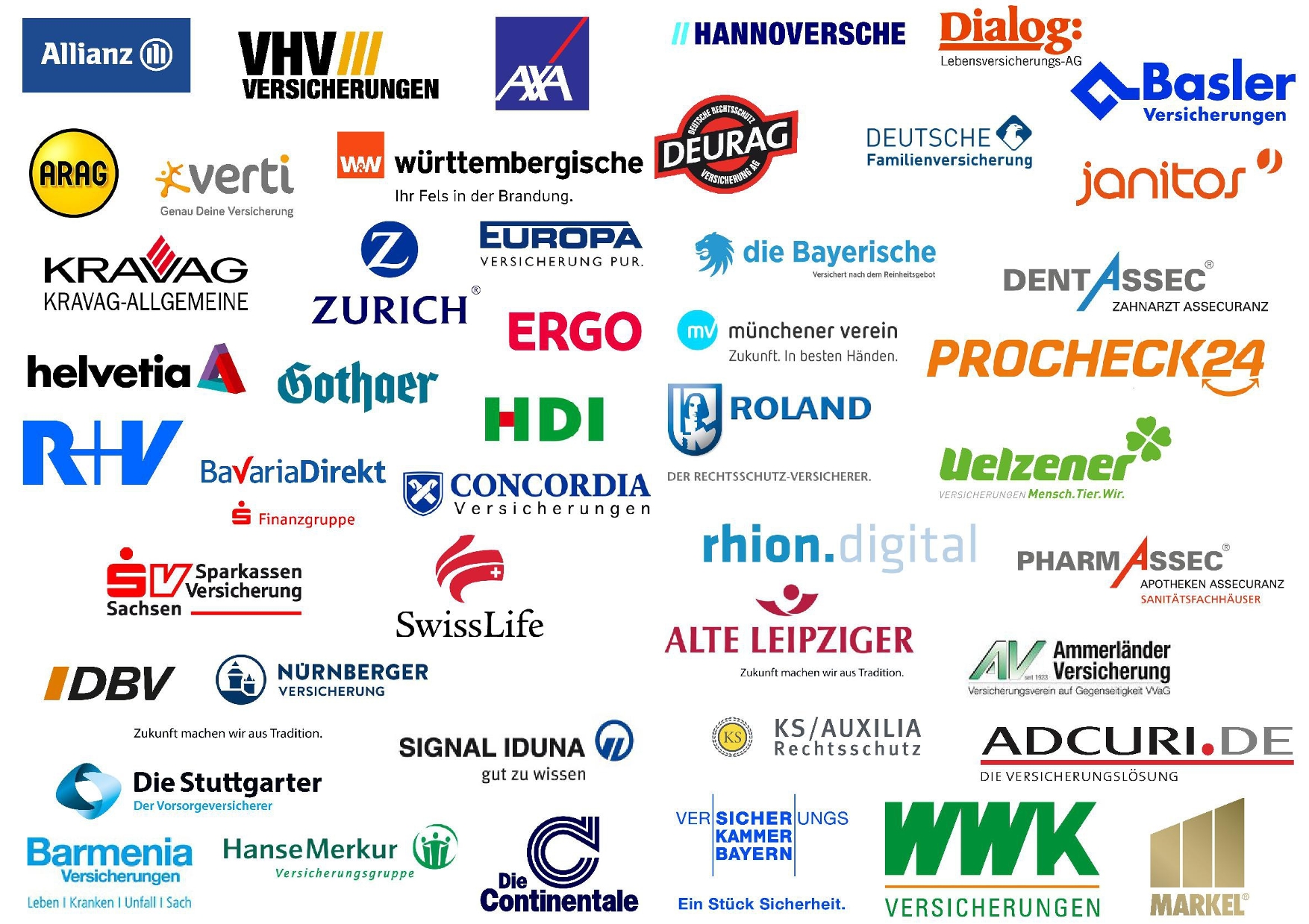 Versicherungspartner wie Allianz, AXA, Zurich, ERGO und HDI – Bayerl Assekuranz Versicherungsmakler in Zwickau
